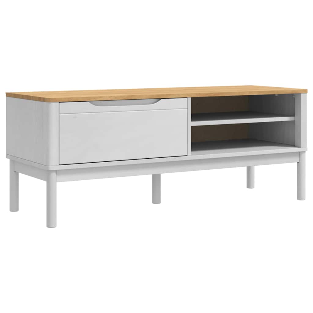 Banc de couloir Blanc 115 x 40 x 45 cm Bois de Pin Massif - XIOS