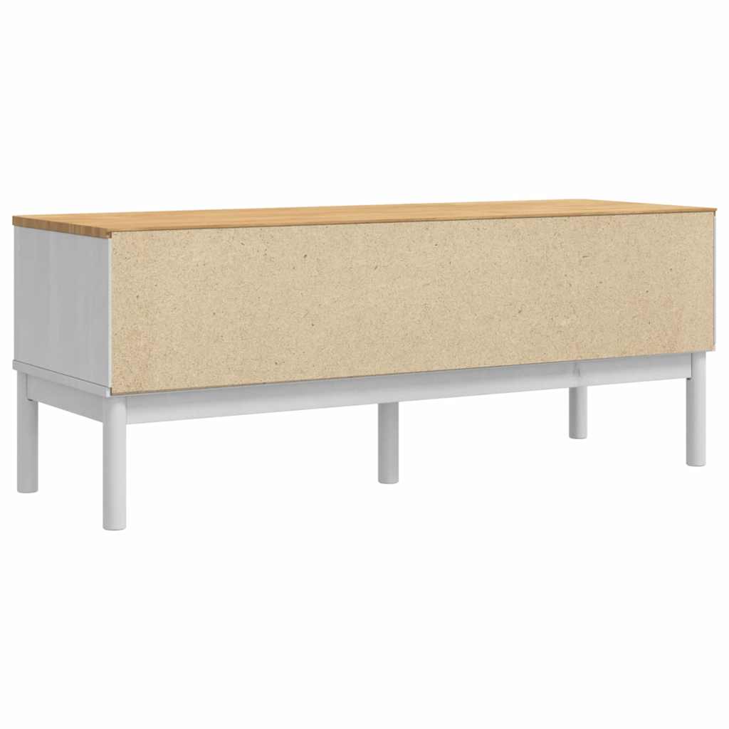 Banc de couloir Blanc 115 x 40 x 45 cm Bois de Pin Massif - XIOS