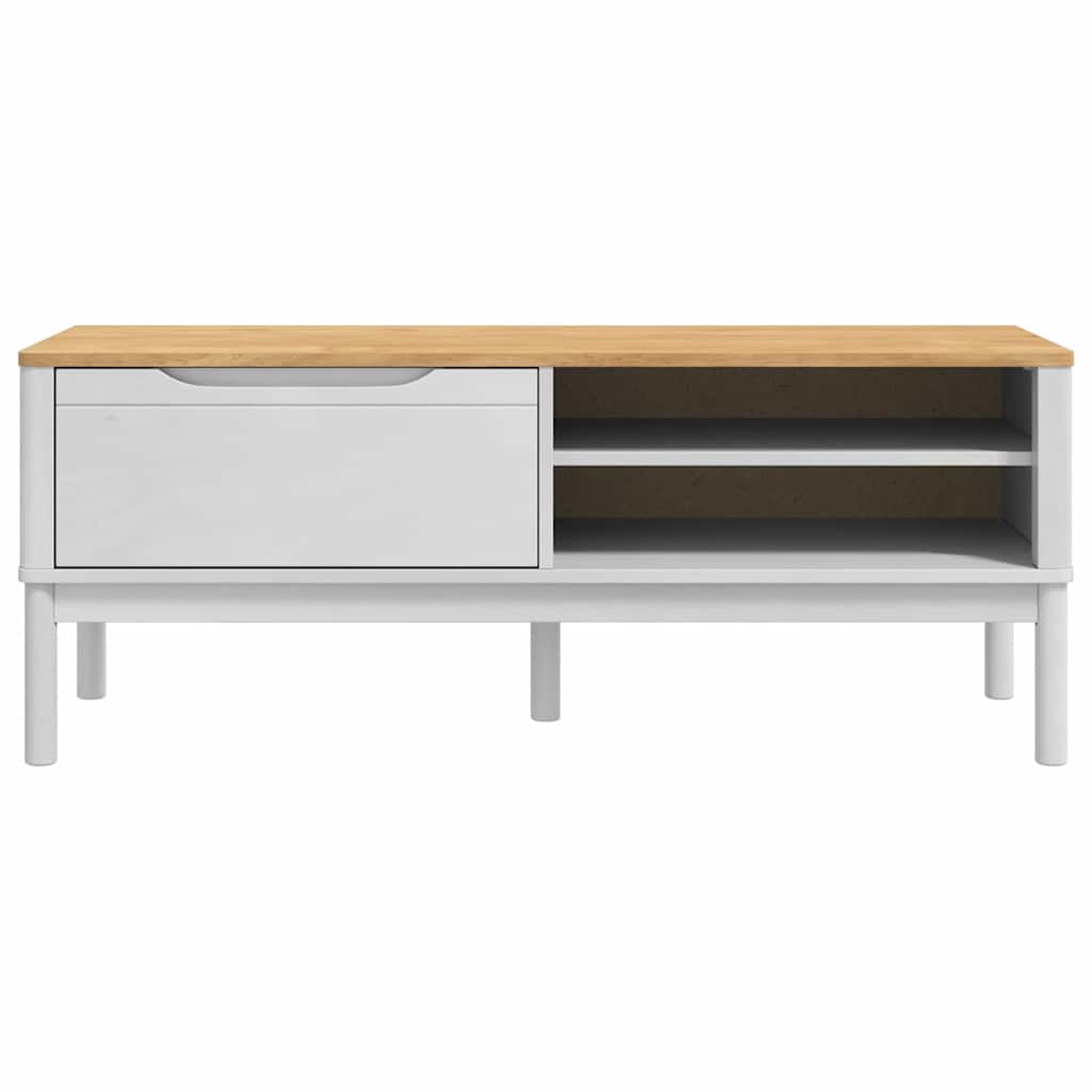 Banc de couloir Blanc 115 x 40 x 45 cm Bois de Pin Massif - XIOS