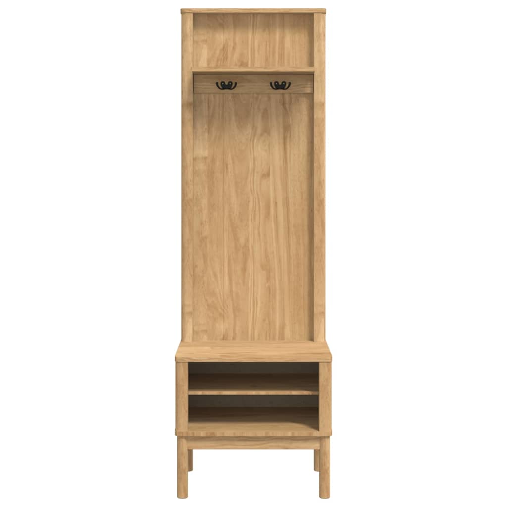 Meuble de couloir FLORO Cire marron 50 x 40 x 158 cm - XIOS