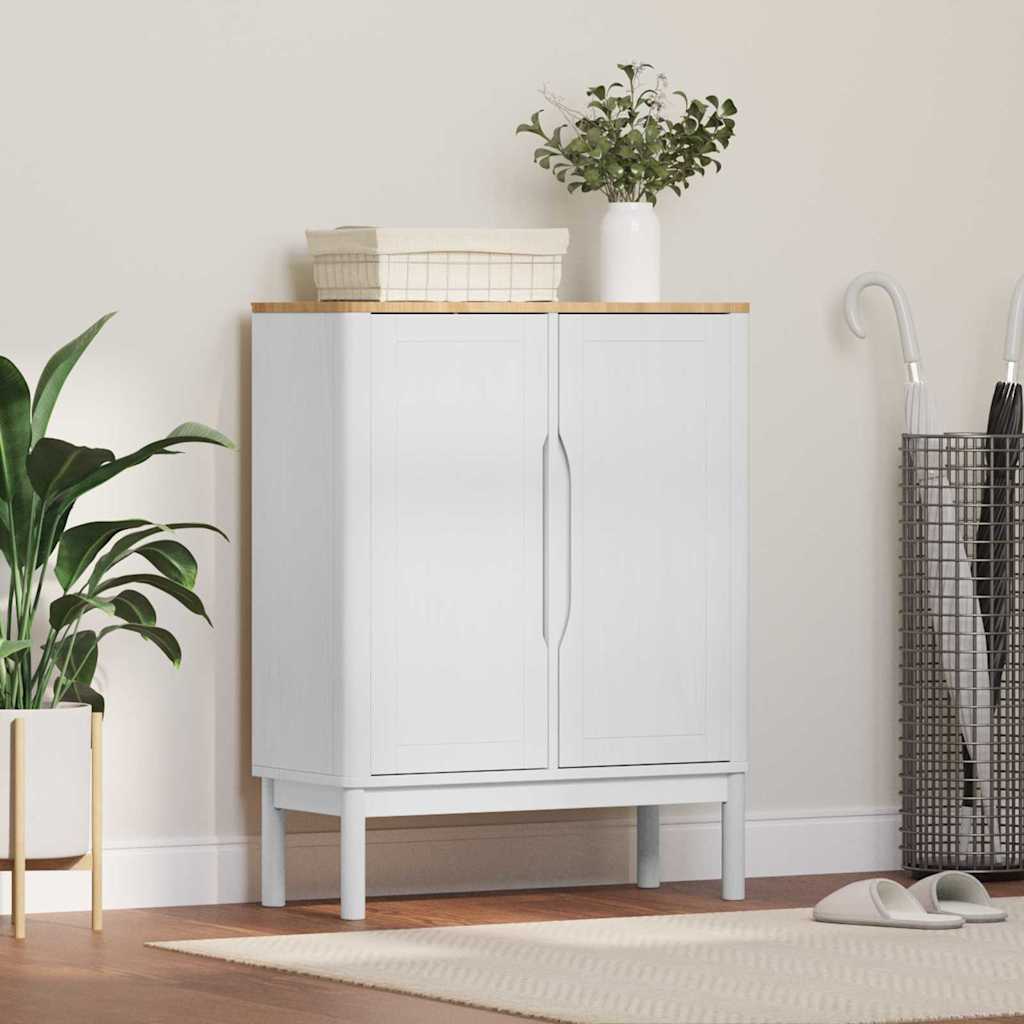 Buffet FLORO Blanc 70 x 30 x 70,5 cm Bois de Pin Massif - XIOS