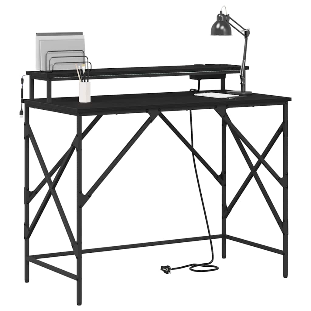 Bureau Chêne noir 100 x 50 x 86.5 cm Bois d'ingénierie - XIOS