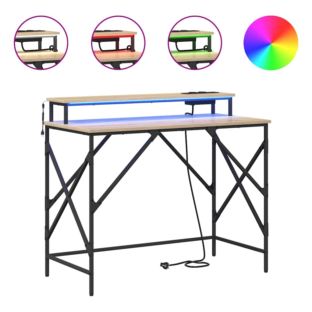 Bureau Chêne sonoma 100 x 50 x 86.5 cm Bois d'ingénierie - XIOS