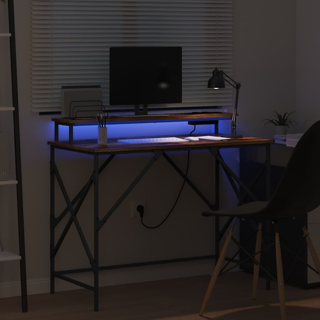 Bureau Chêne fumé 100 x 50 x 86.5 cm Bois d'ingénierie - XIOS