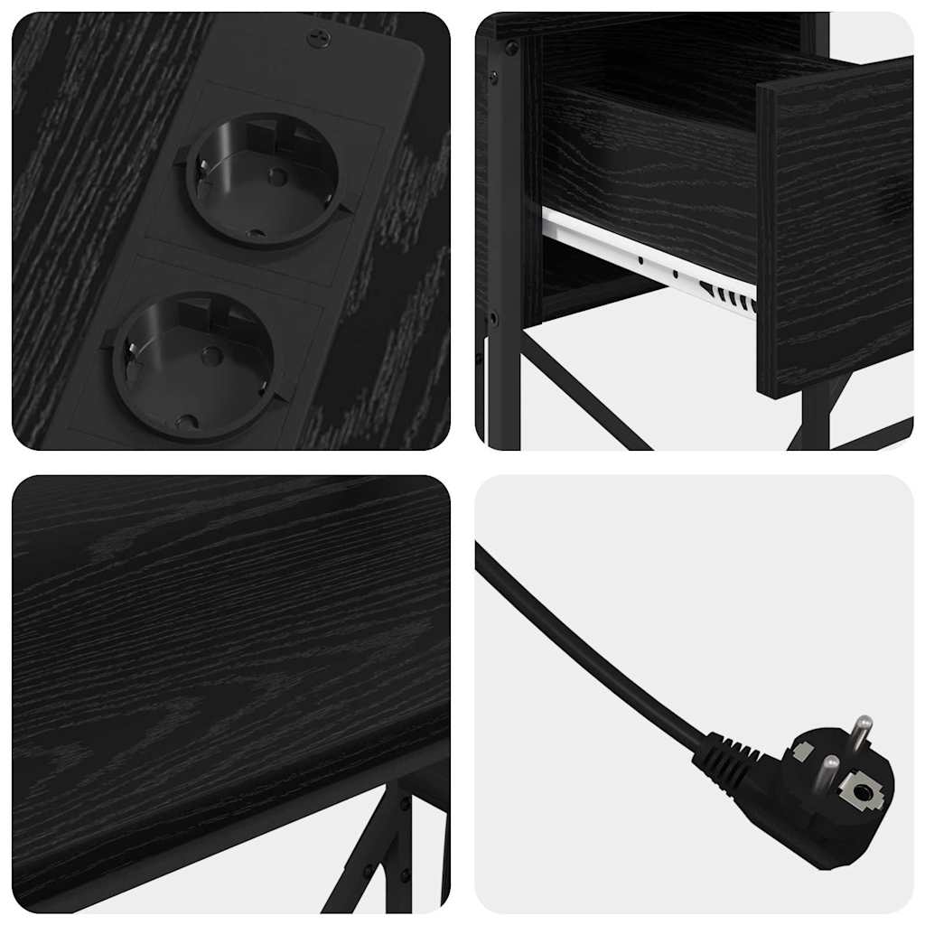 Bureau Chêne noir 120 x 79 x 86.5 cm Bois d'ingénierie - XIOS