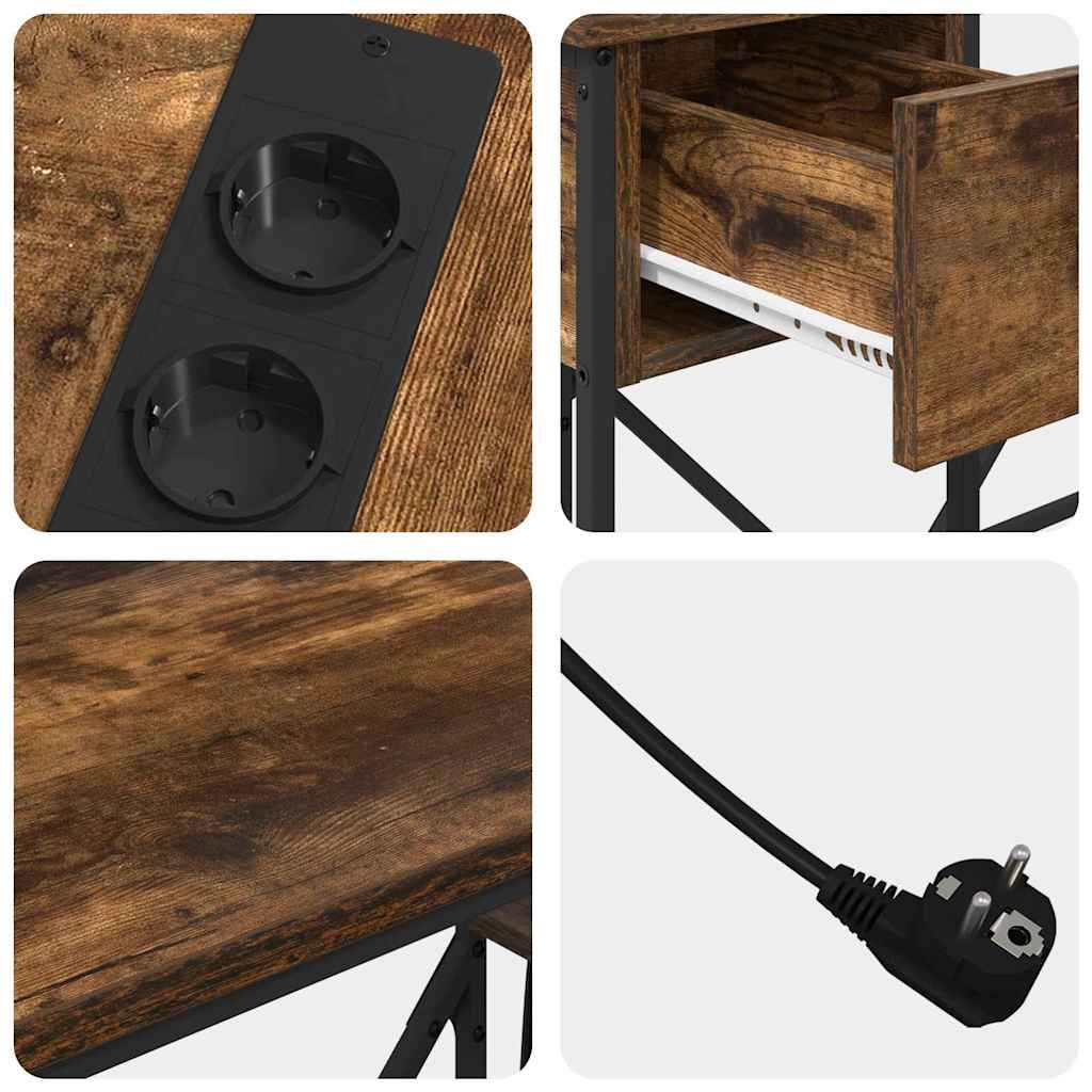 Bureau Chêne fumé 120 x 79 x 86.5 cm Bois d'ingénierie - XIOS