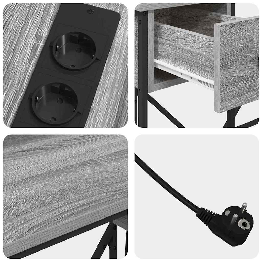 Bureau Sonoma gris 120 x 79 x 86.5 cm Bois d'ingénierie - XIOS