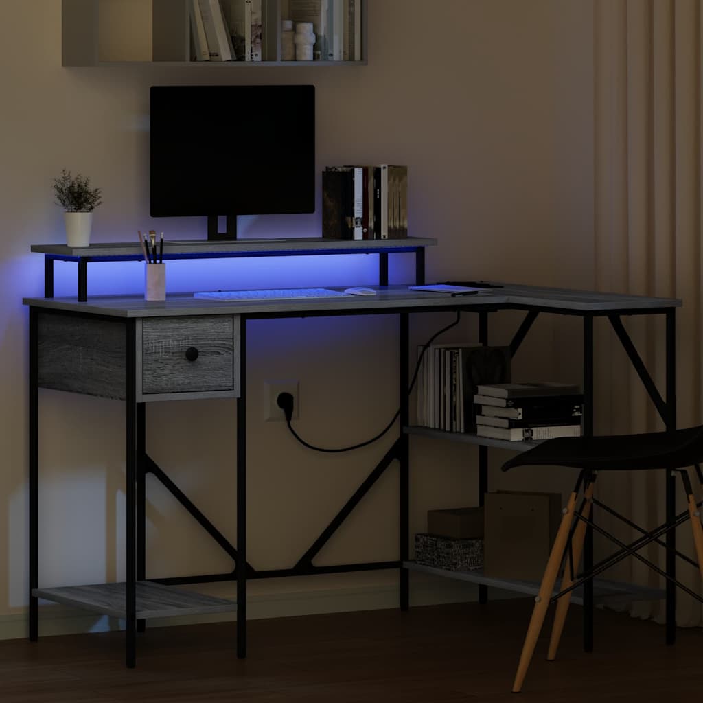 Bureau Sonoma gris 120 x 79 x 86.5 cm Bois d'ingénierie - XIOS