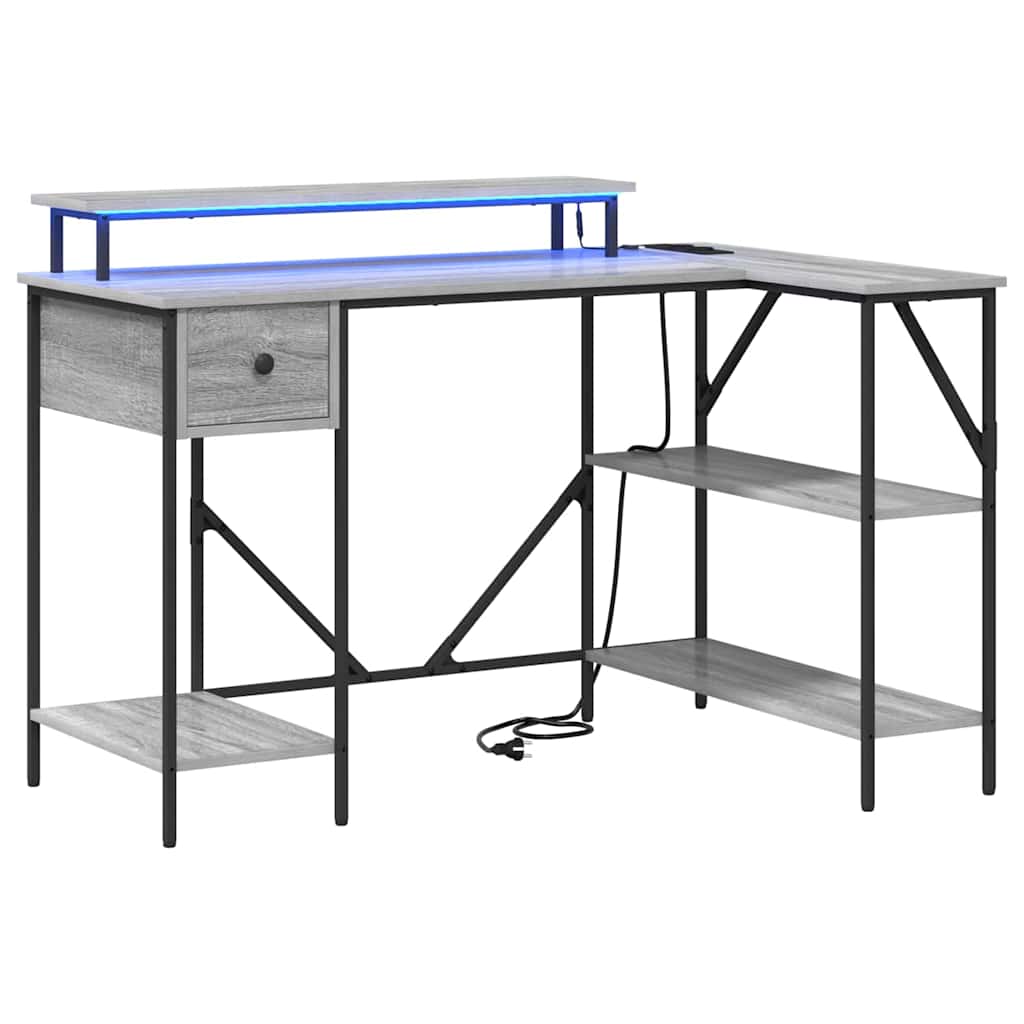 Bureau Sonoma gris 120 x 79 x 86.5 cm Bois d'ingénierie - XIOS