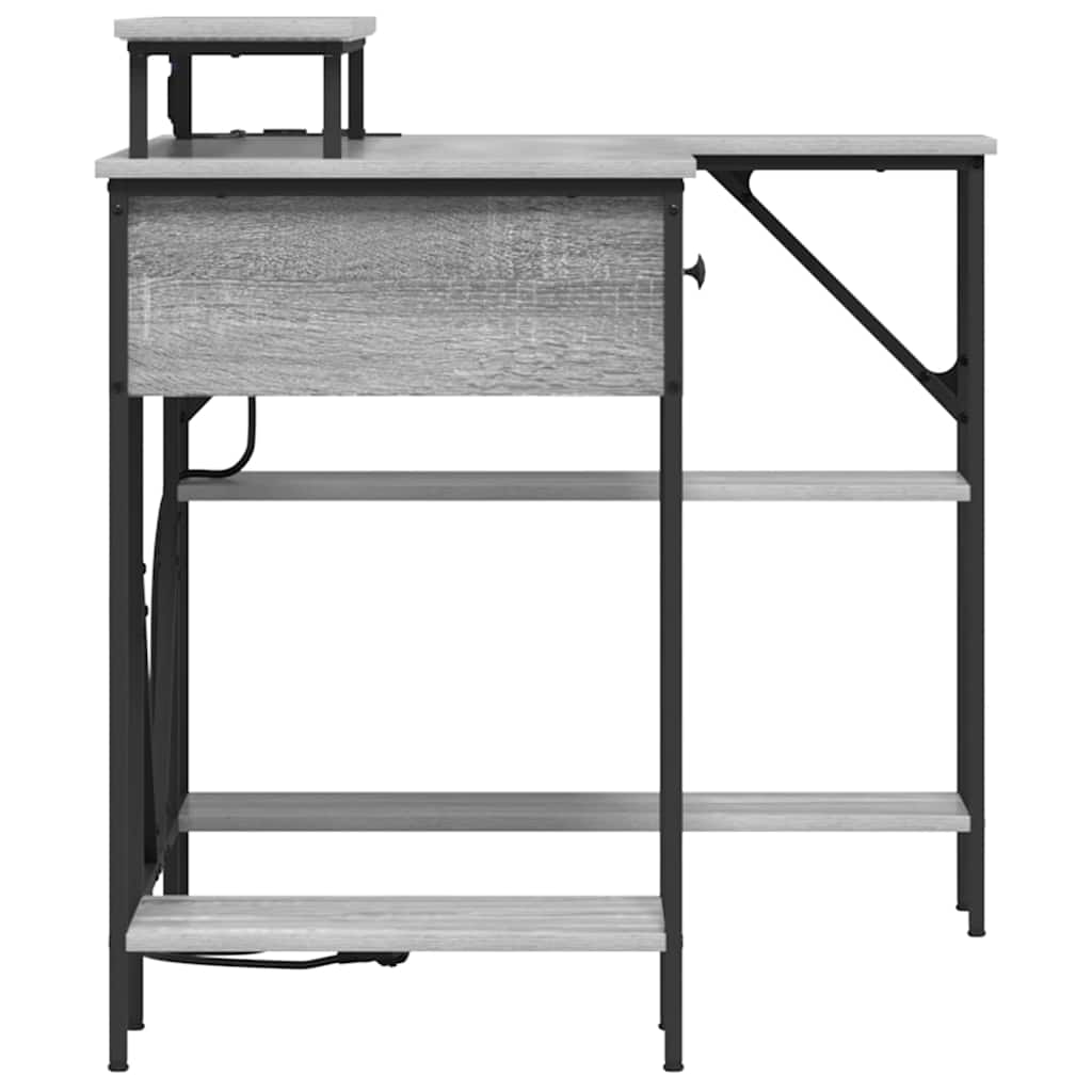 Bureau Sonoma gris 120 x 79 x 86.5 cm Bois d'ingénierie - XIOS