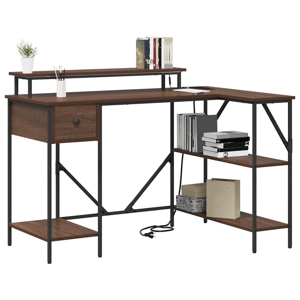 Bureau Chêne marron 120 x 79 x 86.5 cm Bois d'ingénierie - XIOS