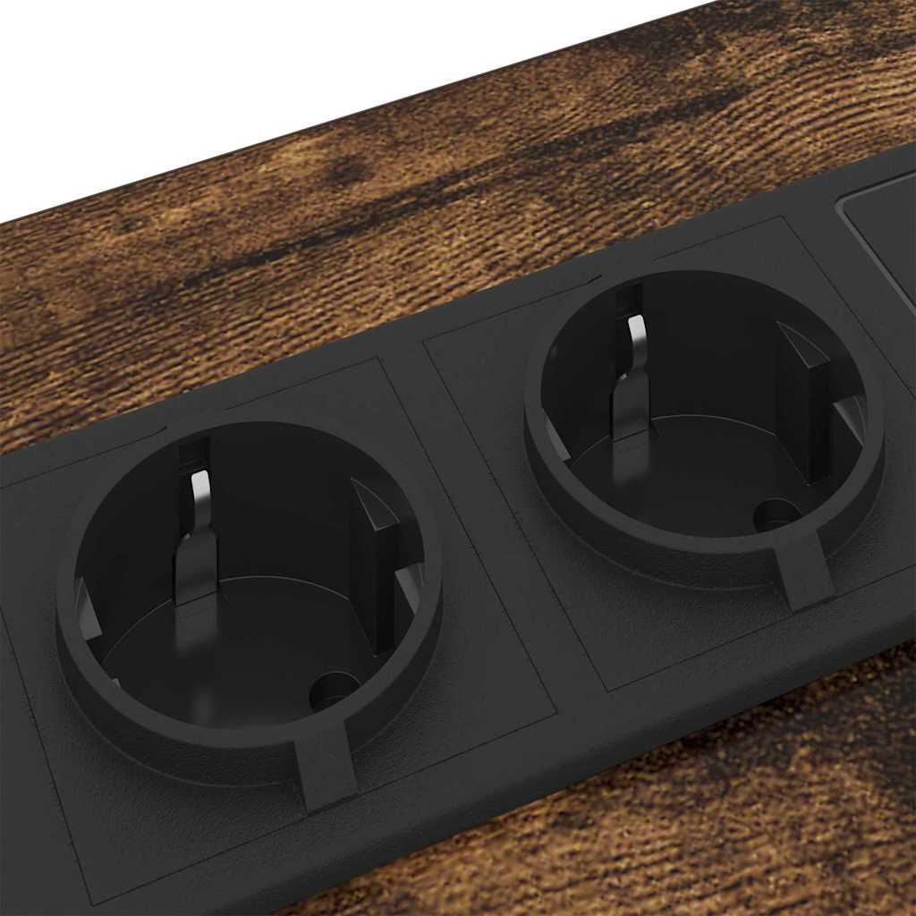 Table de chevet avec tiroir 2 pcs Chêne fumé 30 x 48 x 61 cm