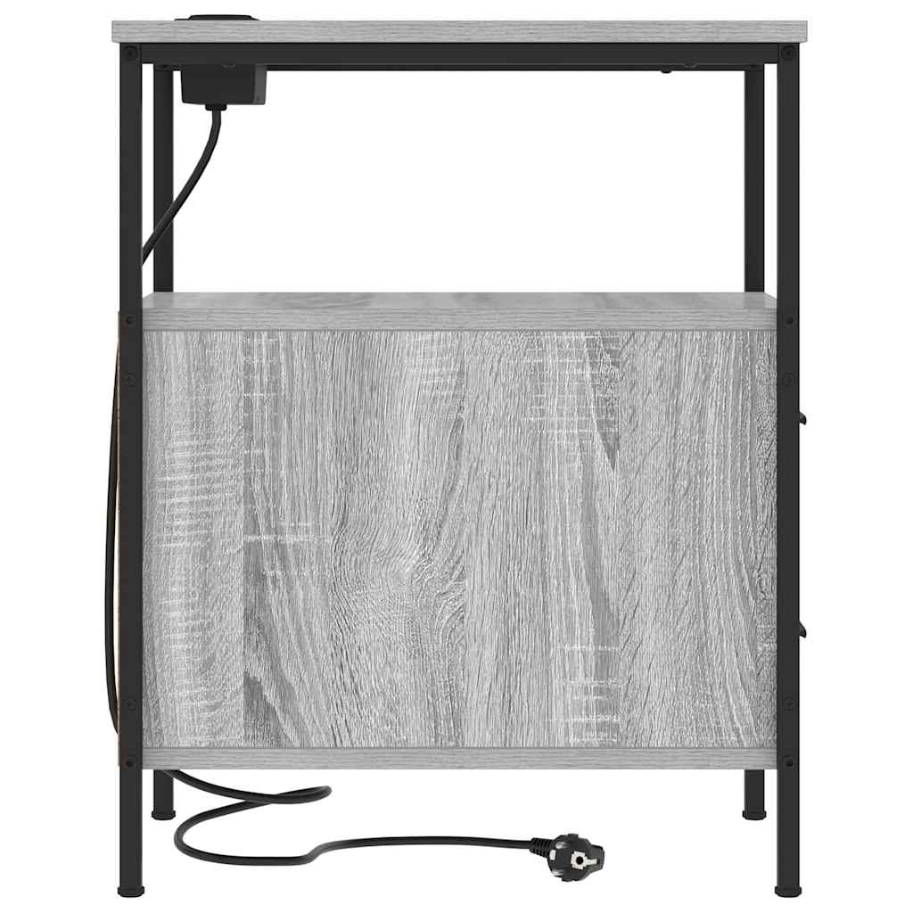 Table de chevet Sonoma gris 30 x 48 x 61 cm Bois d'ingénierie