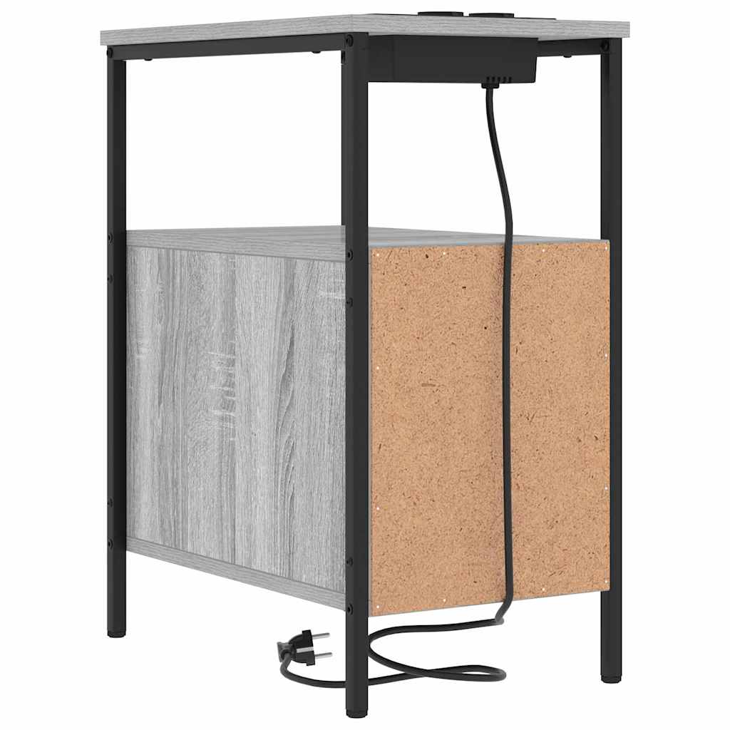 Table de chevet avec tiroir 2 pcs Sonoma gris 30 x 48 x 61 cm