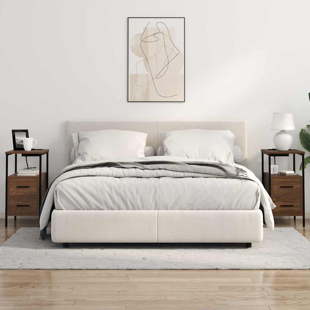 Table de chevet Chêne marron 30 x 48 x 61 cm Bois d'ingénierie