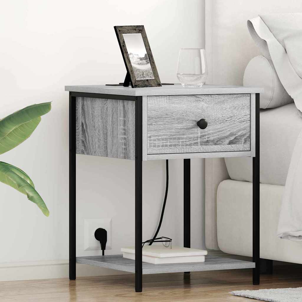Cabinet de chevet Sonoma gris 42 x 41 x 56 cm Bois d'ingénierie