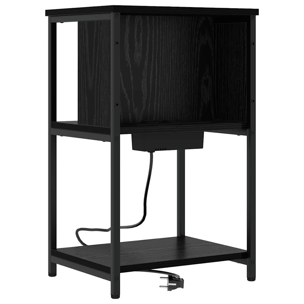 Cabinet de chevet Chêne noir 38 x 31 x 61 cm Bois d'ingénierie