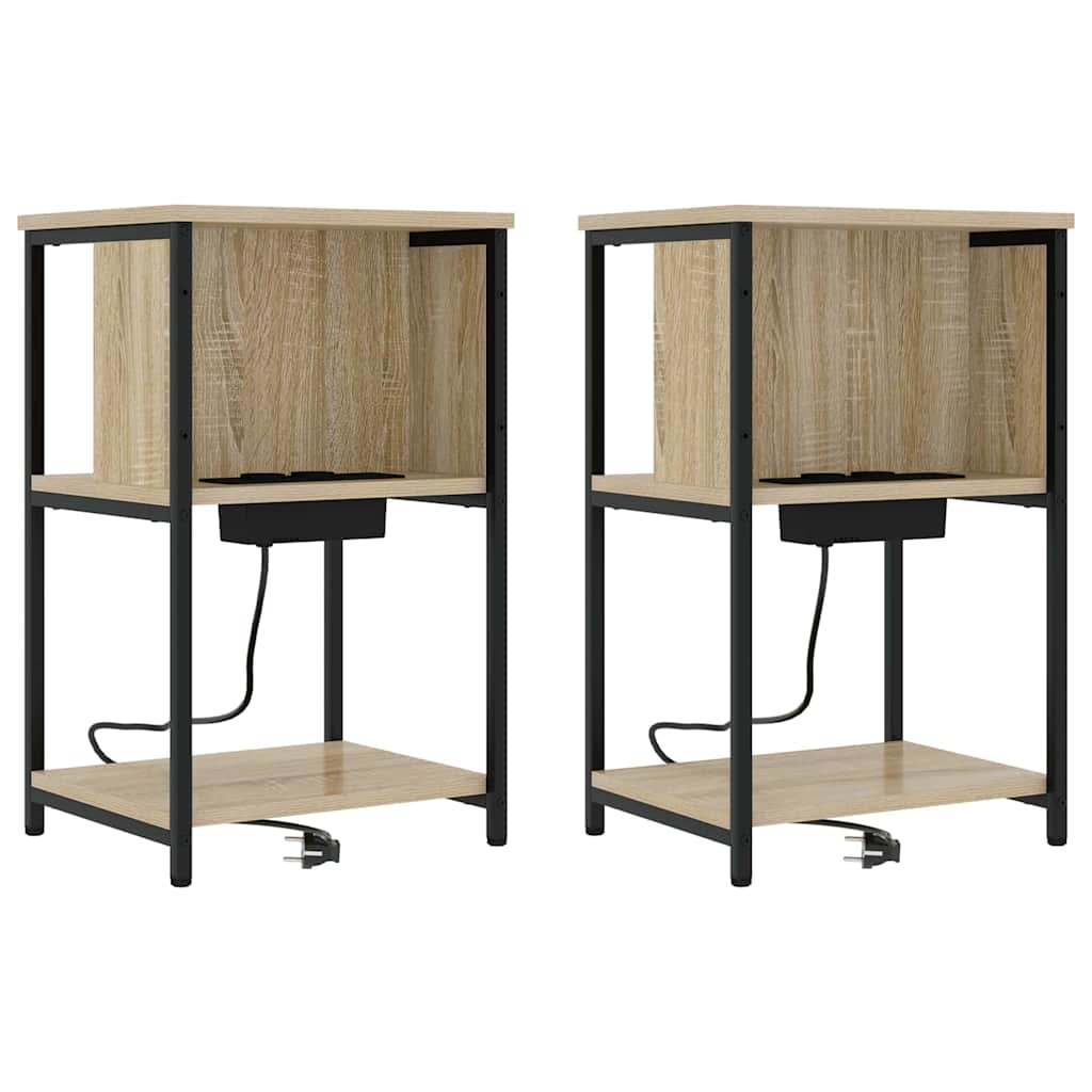 Cabinet de chevet 2 pcs Chêne Sonoma 38 x 31 x 61 cm
