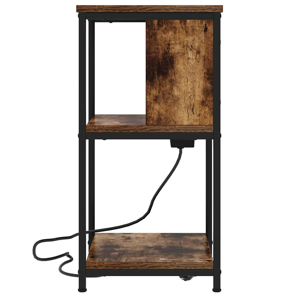 Cabinet de chevet Chêne fumé 38 x 31 x 61 cm Bois d'ingénierie