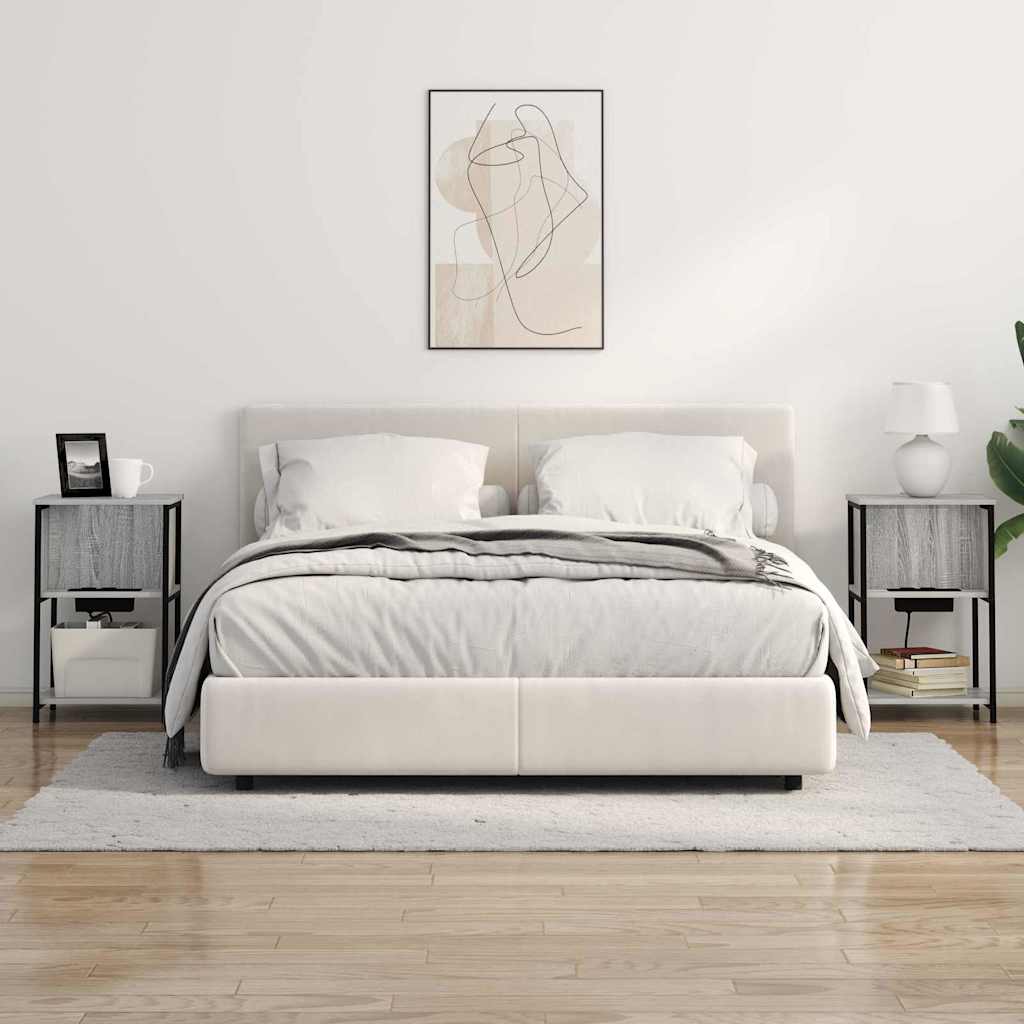 Cabinet de chevet Sonoma gris 38 x 31 x 61 cm Bois d'ingénierie