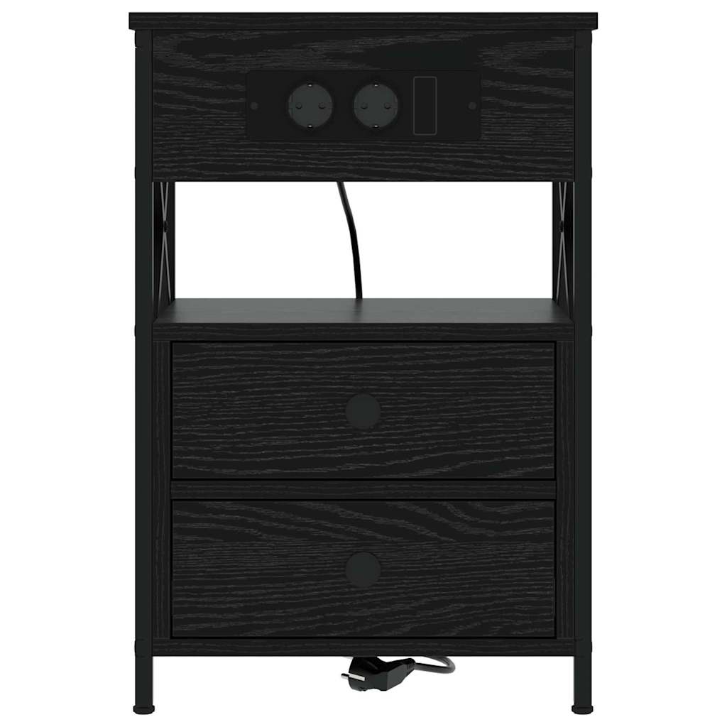 Cabinet de chevet Chêne noir 40 x 31 x 60 cm Bois d'ingénierie