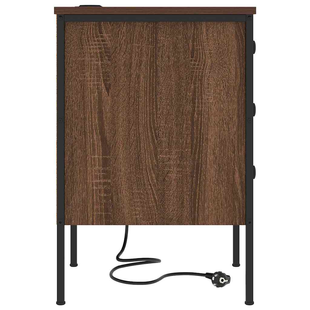 Cabinet de chevet avec tiroir Chêne marron 42 x 41 x 61 cm