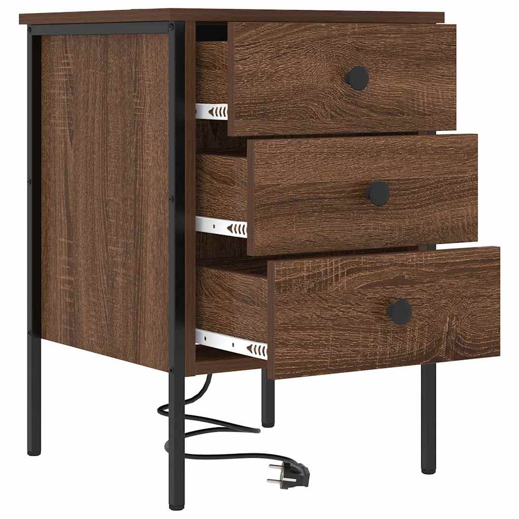 Cabinet de chevet 2 pcs Chêne marron 42 x 41 x 61 cm