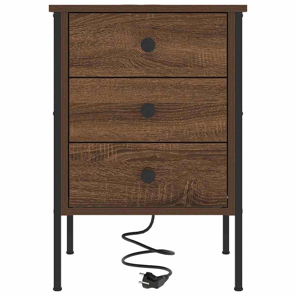Cabinet de chevet 2 pcs Chêne marron 42 x 41 x 61 cm