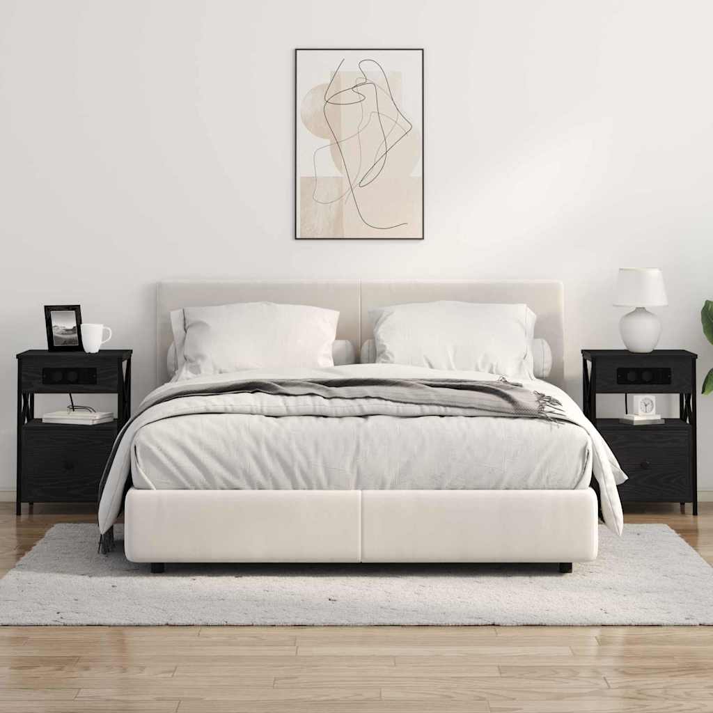 Cabinet de chevet Chêne noir 40 x 31 x 60 cm Bois d'ingénierie