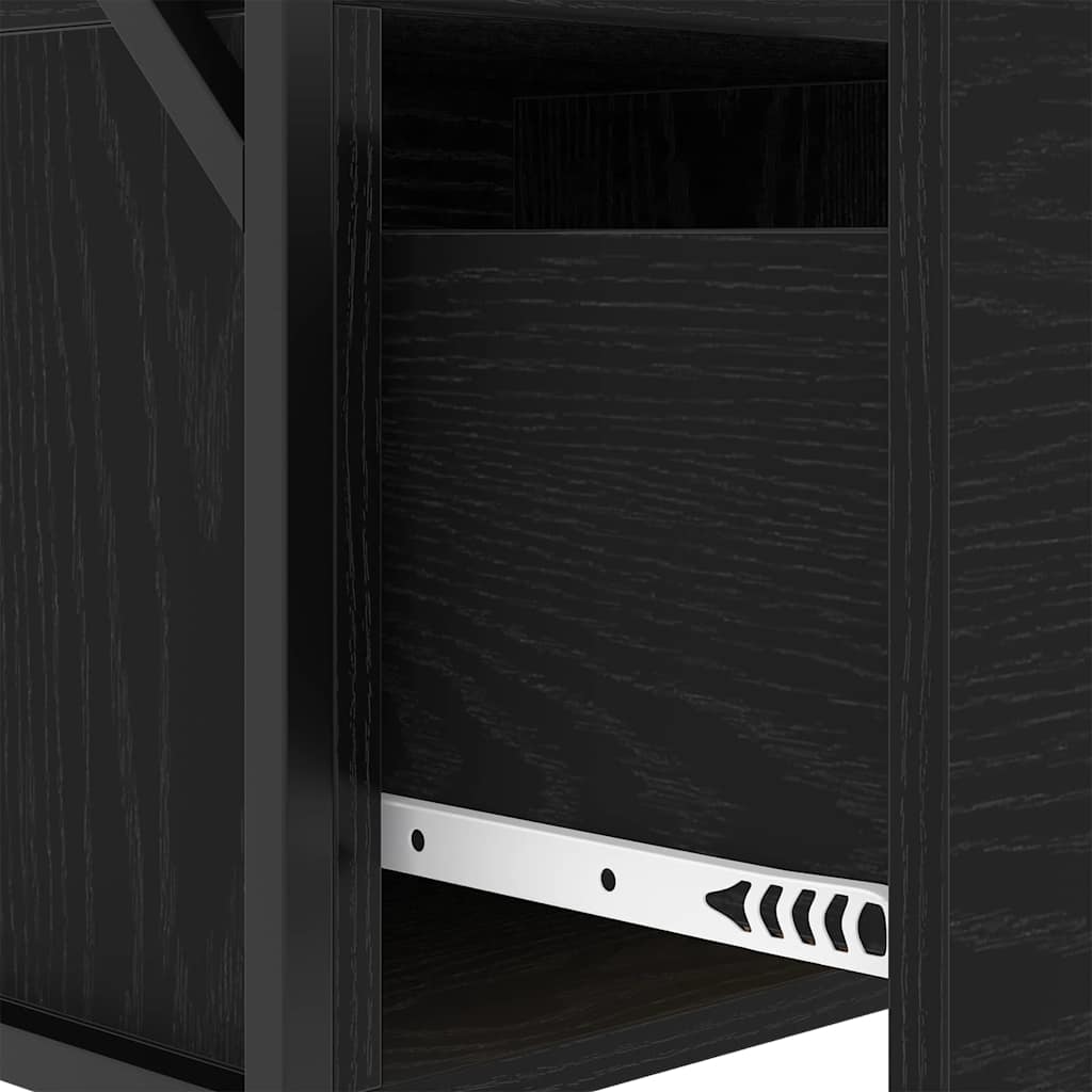 Cabinet de chevet avec tiroir 2 pcs Chêne noir 40 x 31 x 60 cm