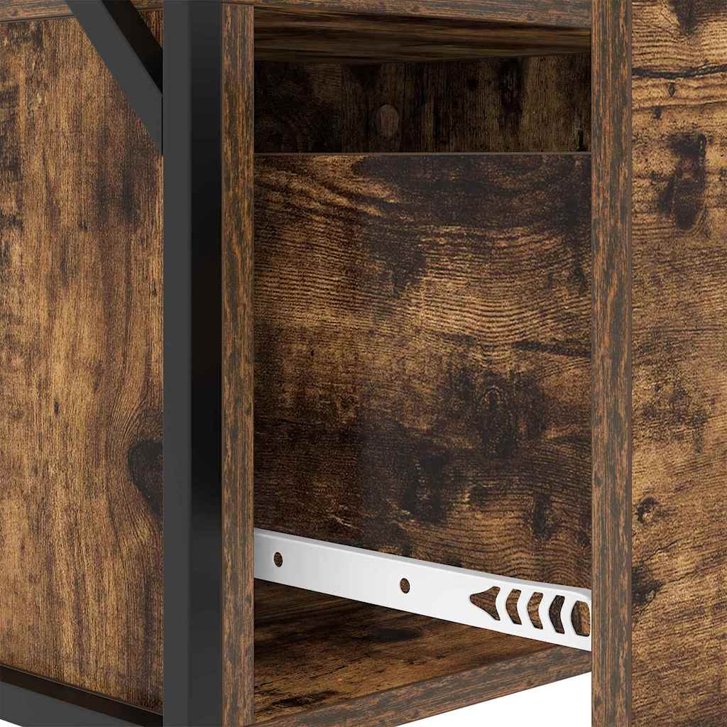 Cabinet de chevet avec tiroir 2 pcs Chêne fumé 40 x 31 x 60 cm