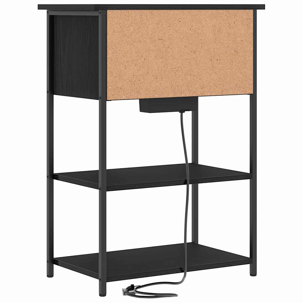 Cabinet de chevet Chêne noir 55 x 31 x 76 cm Bois d'ingénierie