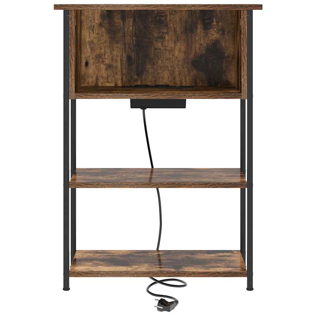 Cabinet de chevet Chêne fumé 55 x 31 x 76 cm Bois d'ingénierie