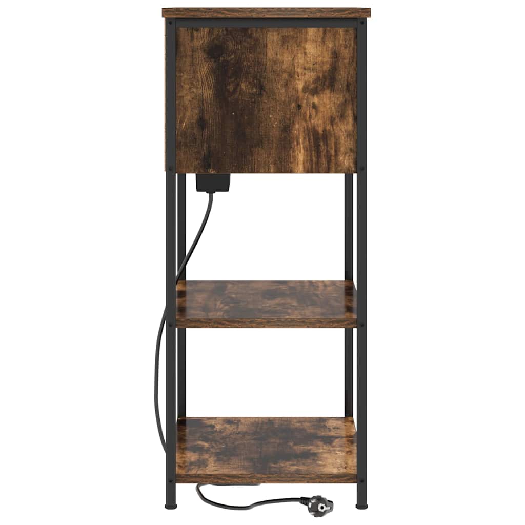 Cabinet de chevet Chêne fumé 55 x 31 x 76 cm Bois d'ingénierie