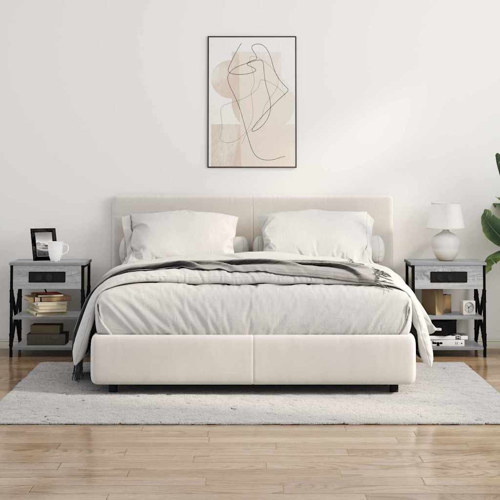 Table de nuit avec station de chargement Sonoma gris