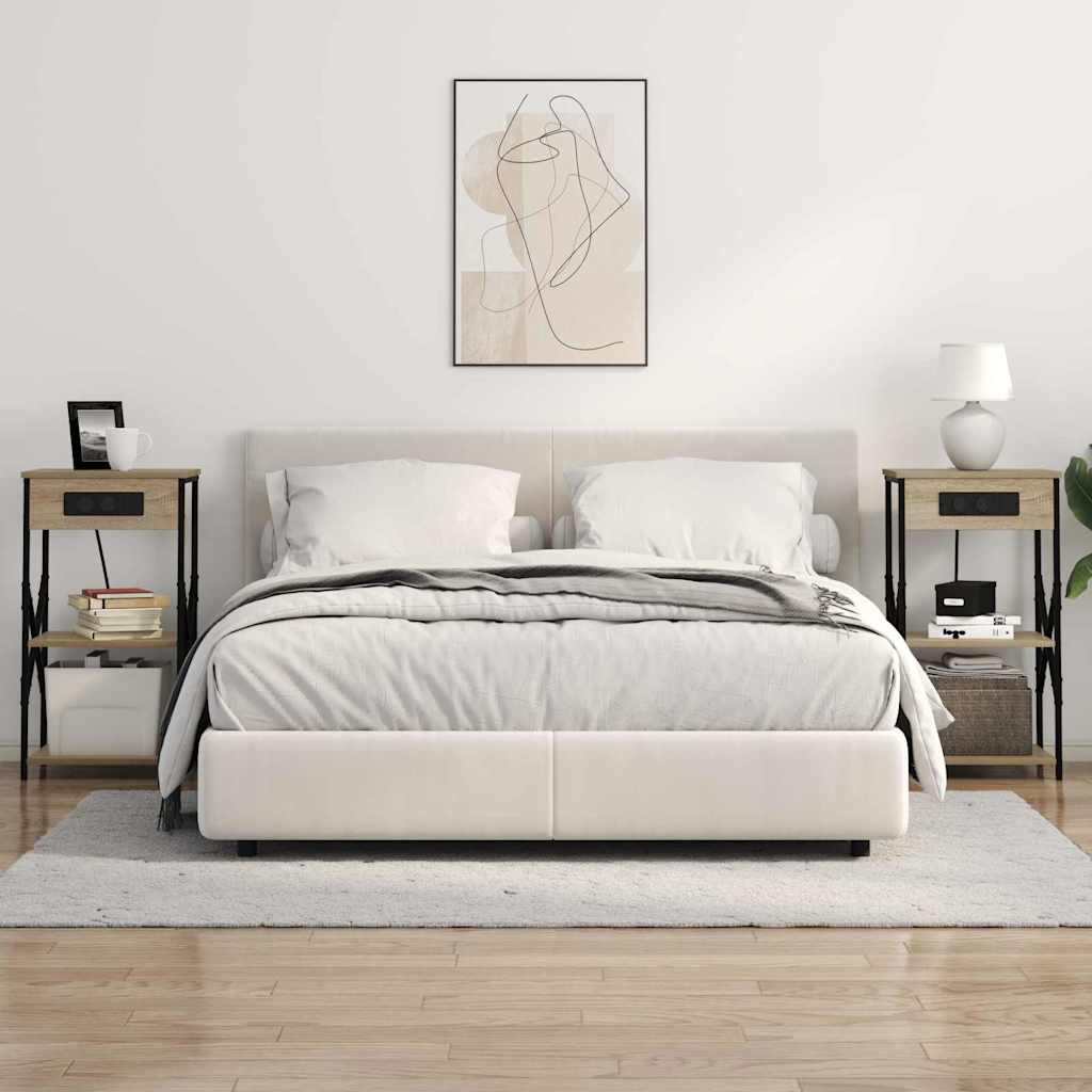 Cabinet de chevet avec étagère Chêne sonoma 41 x 31 x 76 cm - XIOS