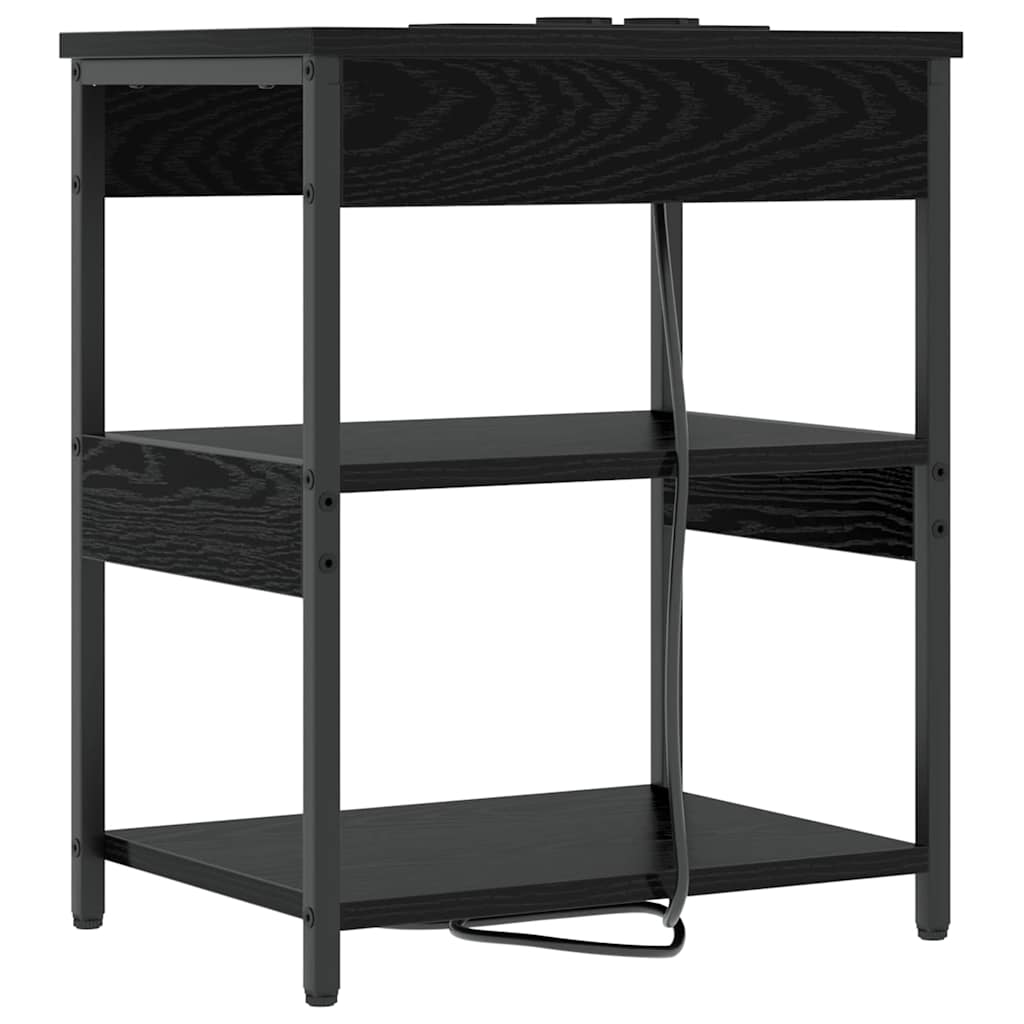 Cabinet de chevet 2 pcs Chêne noir Bois d'ingénierie - XIOS