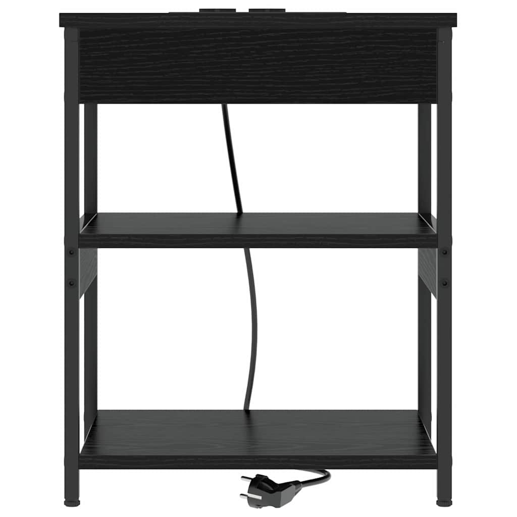 Cabinet de chevet 2 pcs Chêne noir Bois d'ingénierie - XIOS