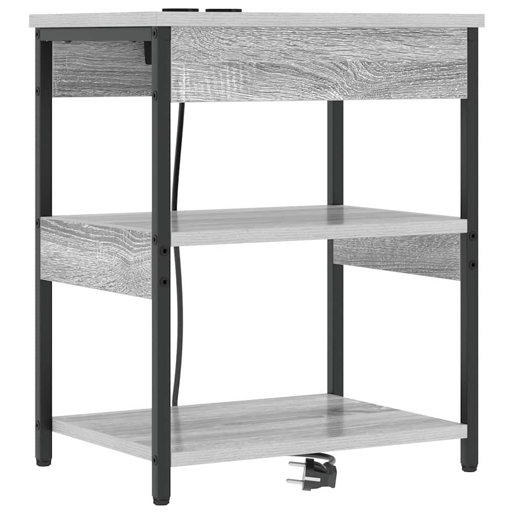 Cabinet de chevet 2 pcs Sonoma gris Bois d'ingénierie - XIOS