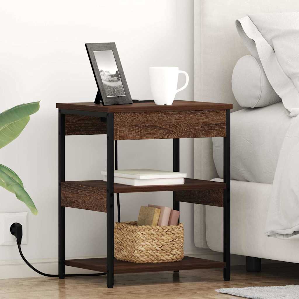 Cabinet de chevet Chêne marron Bois d'ingénierie - XIOS