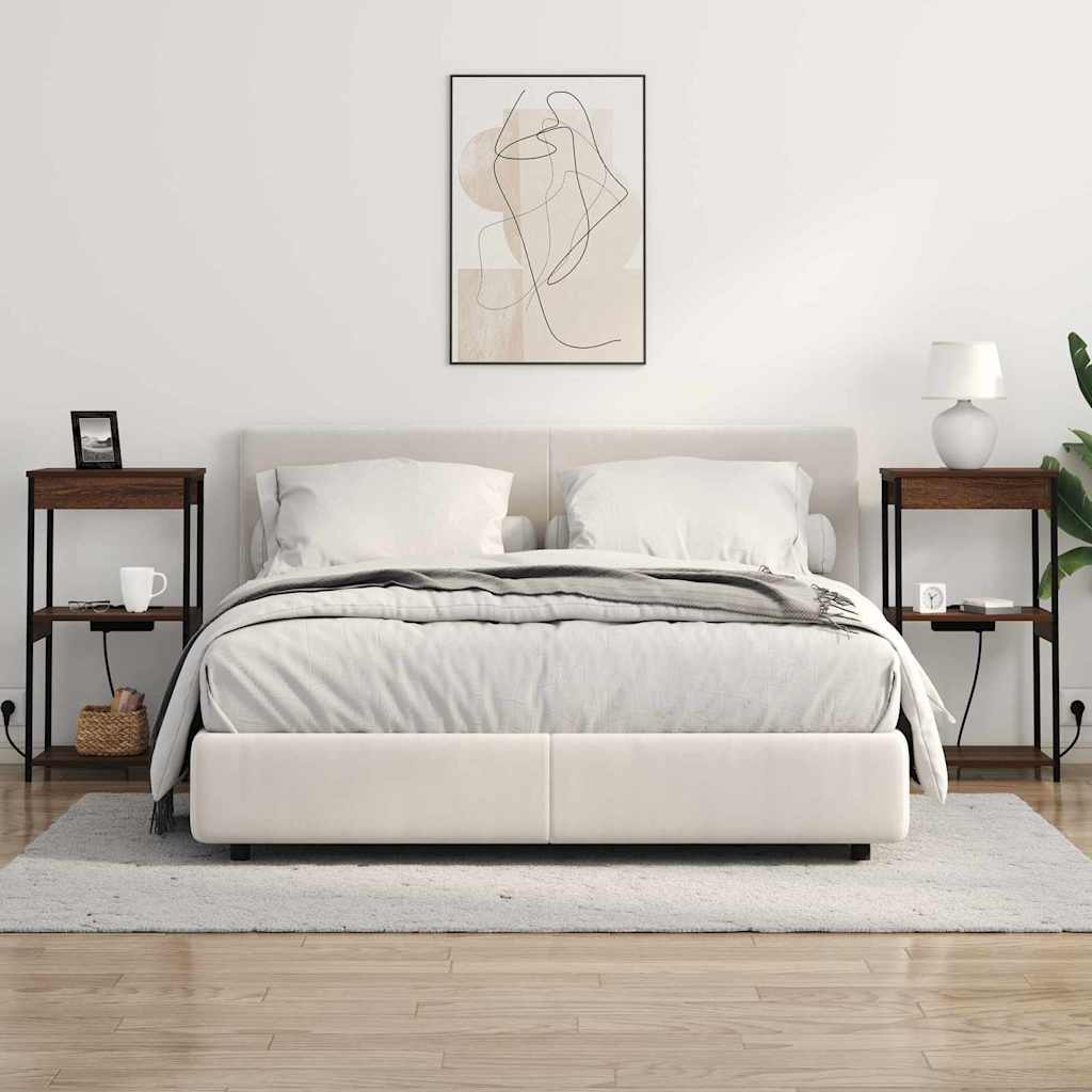 Table de nuit avec station de chargement Chêne marron - XIOS