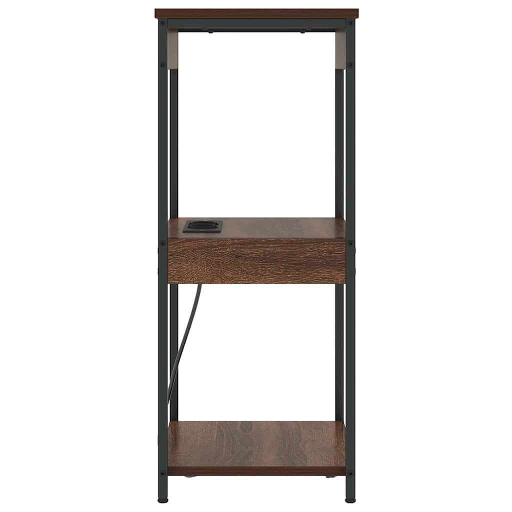 Table de nuit avec station de chargement Chêne marron - XIOS