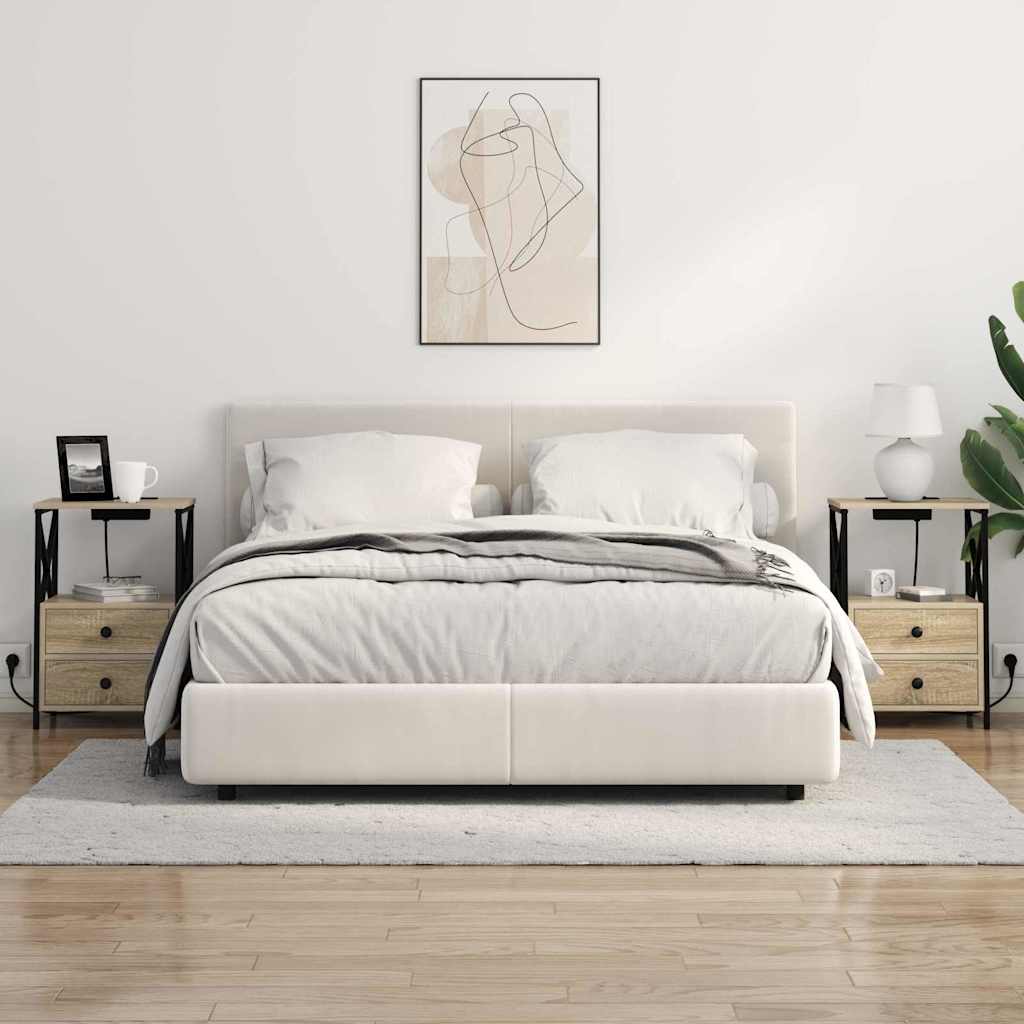 Table de nuit avec station de chargement Chêne sonoma - XIOS