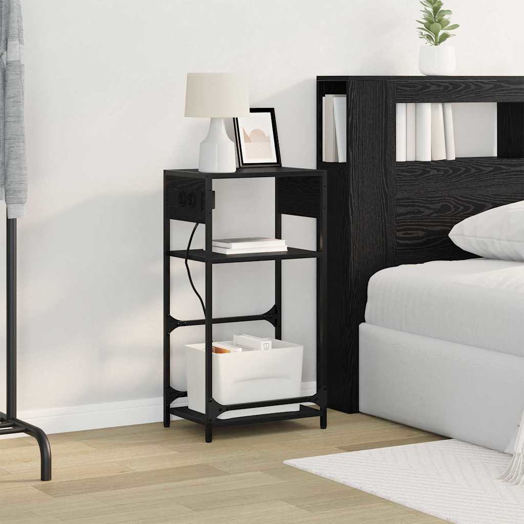 Cabinet de chevet Chêne noir 40 x 27 x 76 cm Bois d'ingénierie - XIOS