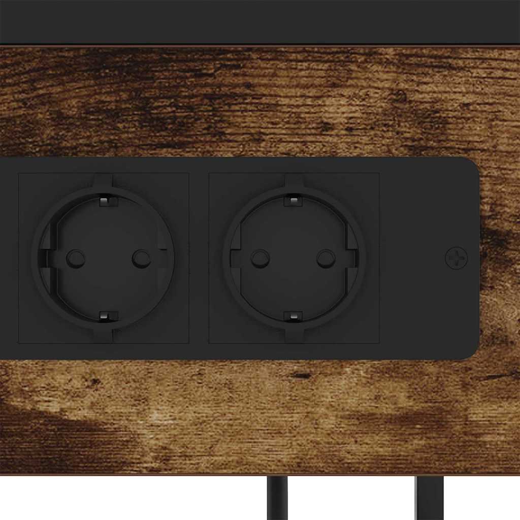 Cabinet de chevet Chêne fumé 40 x 27 x 76 cm Bois d'ingénierie - XIOS