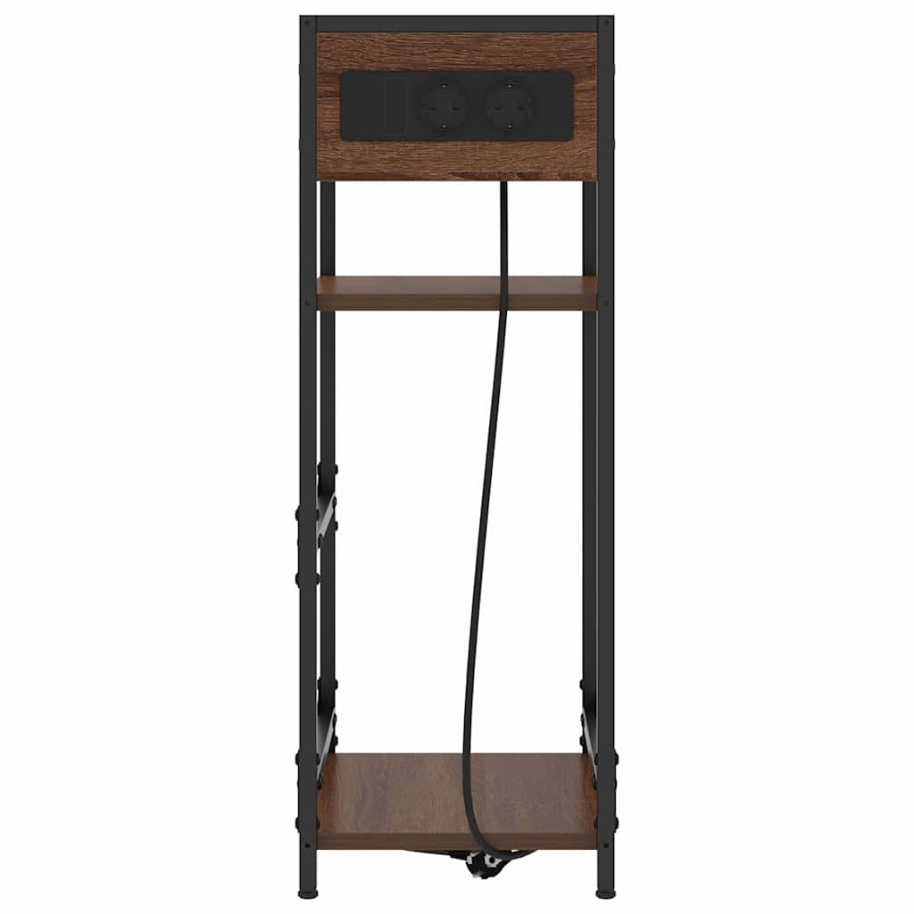 Cabinet de chevet avec tiroir Chêne marron 40 x 27 x 76 cm - XIOS
