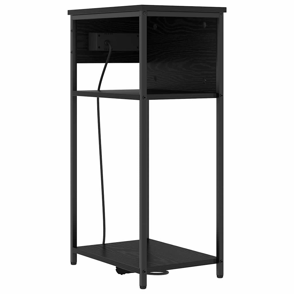 Cabinet de chevet Chêne noir 41 x 28 x 76 cm Bois d'ingénierie - XIOS