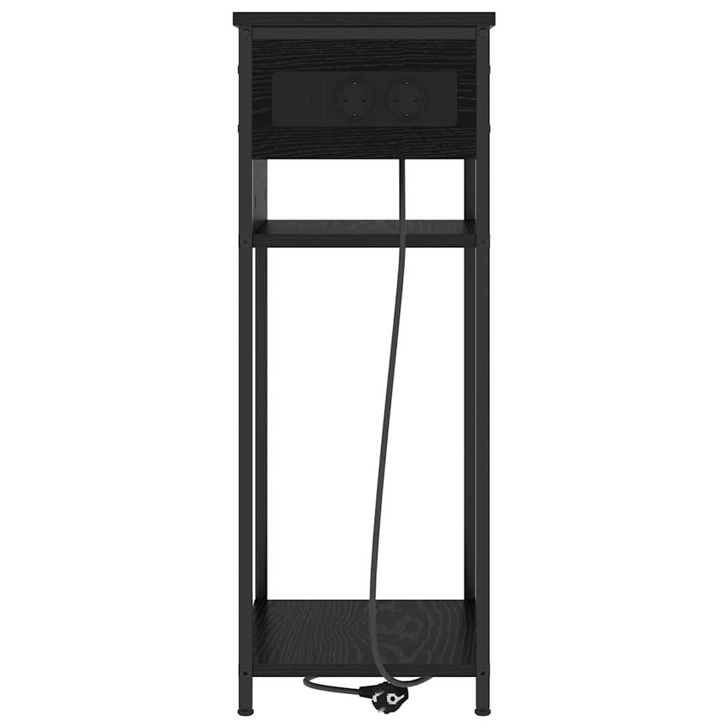 Cabinet de chevet Chêne noir 41 x 28 x 76 cm Bois d'ingénierie - XIOS