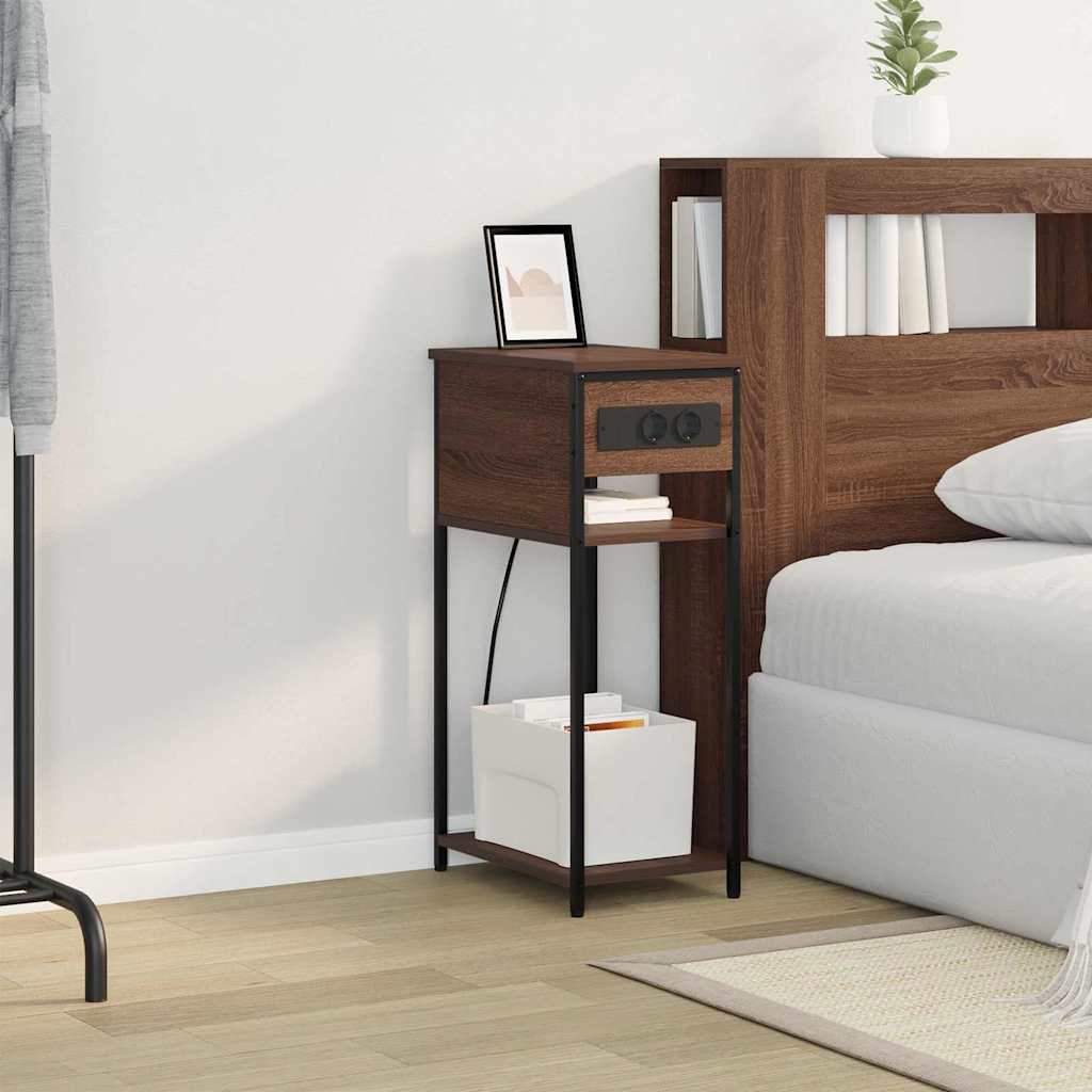 Cabinet de chevet Chêne marron 41 x 28 x 76 cm - XIOS