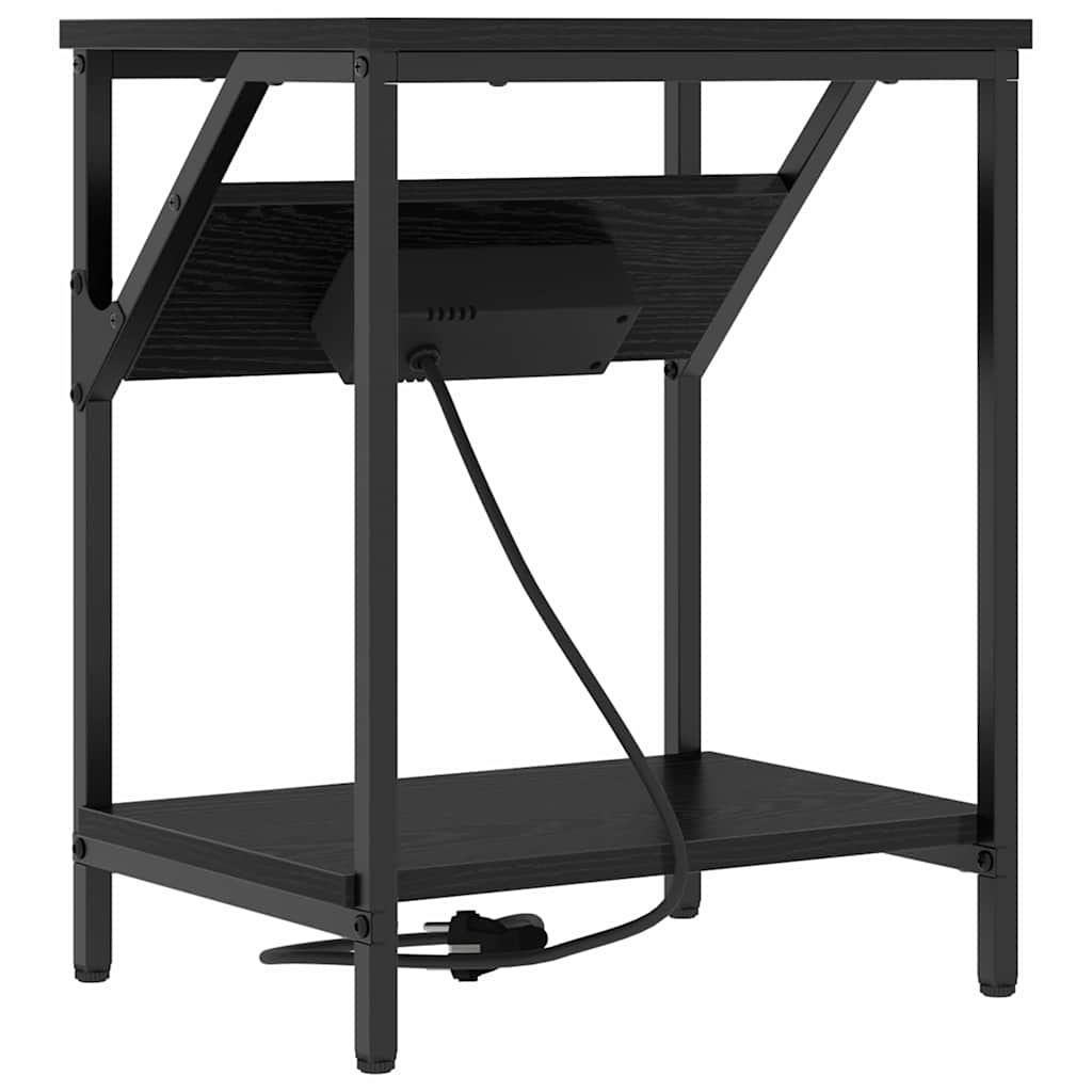 Table de chevet 2 pcs Chêne noir 38 x 30 x 48 cm - XIOS